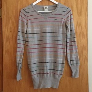 Lacoste striped 100% pure wool sweater